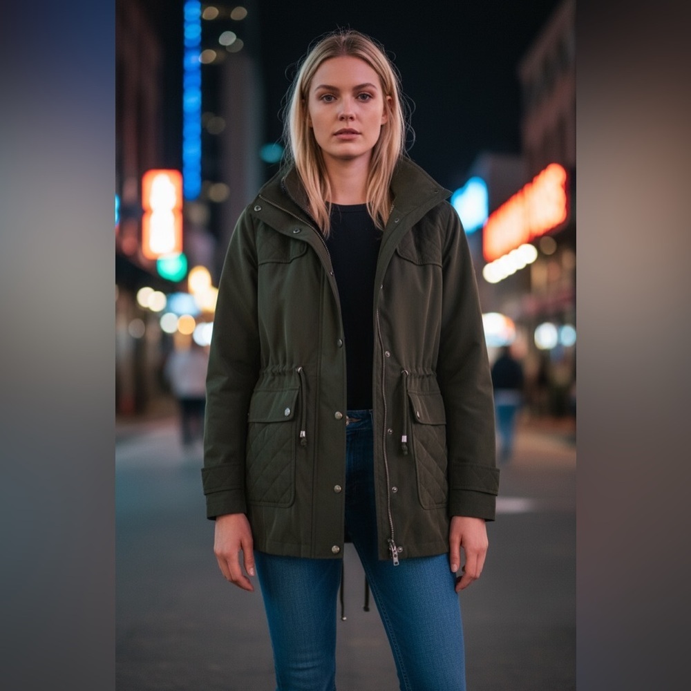 *30off3* NWOT. London Fog Olive Women's Utility‎ Jacket